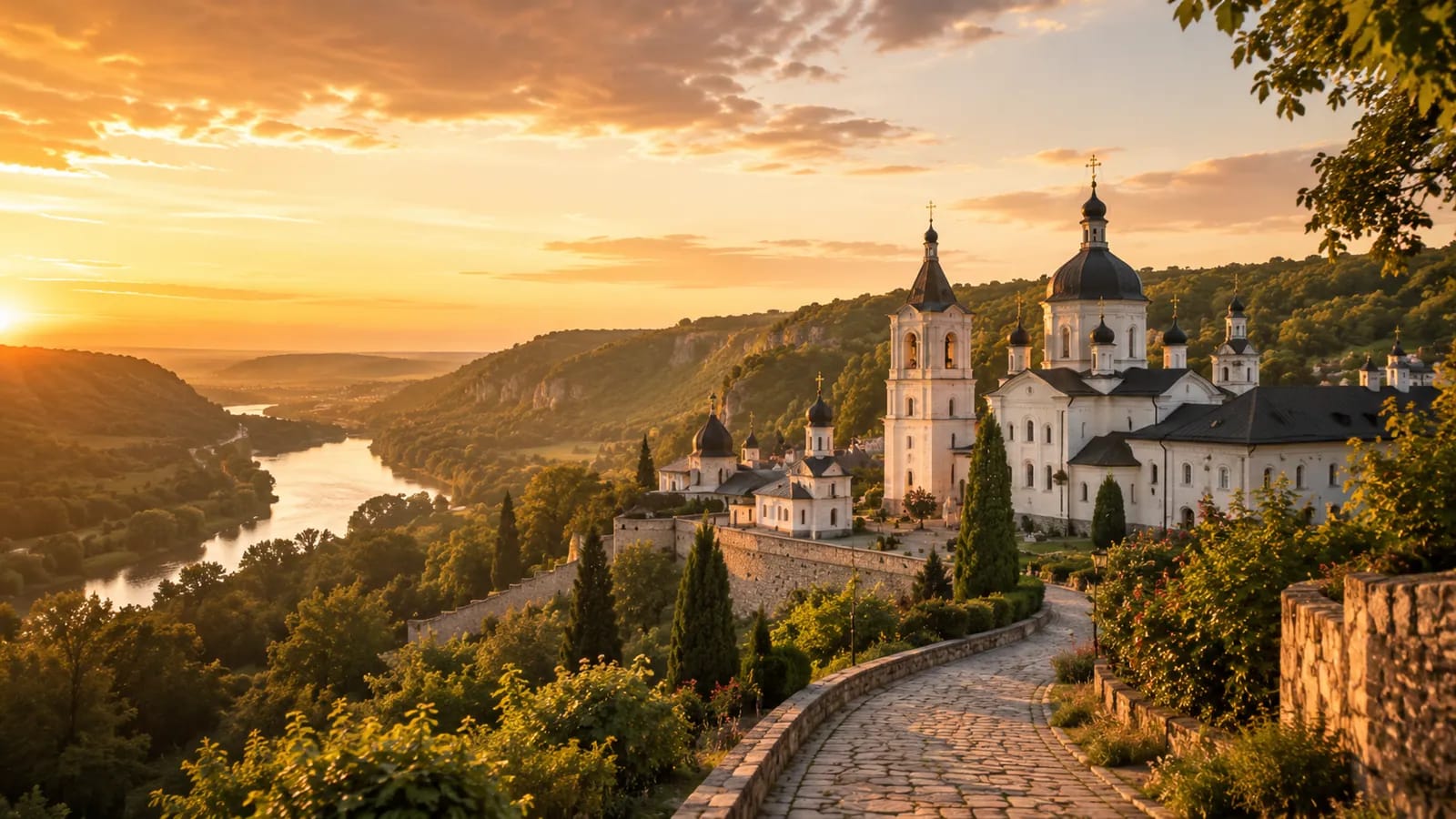 Mănăstire din Moldova pe malul Nistrului